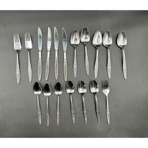Vintage Towle Silver TWS318 SSC Stainless Japan Flatware 18 PCs MCM